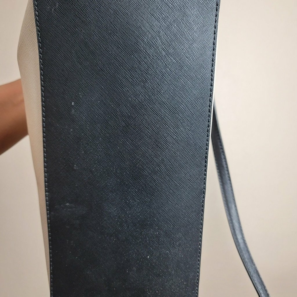 Kate Spade Evangelie Laurel Way Sachel Handbag Purse Beige Ecru Black Crossbody - Picture 5 of 12